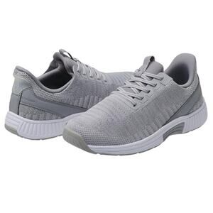 OrthoFeet Womens Kita Hands-Free Sneakers US 8 XW EU 38.5 Gray Athletic GUC